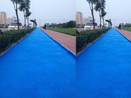 天津滨河新区MMA彩色沥青，防滑路面，彩色罩面
